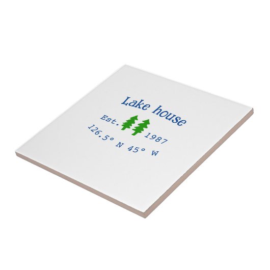 Het huis aan het meer. Datum jaar aangepaste coörd Tegeltje (Zijkant)