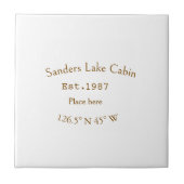 Het huis aan het meer. Datum jaar aangepaste coörd Tegeltje (Voorkant)