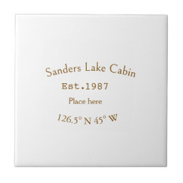 Het huis aan het meer. Datum jaar aangepaste coörd Tegeltje