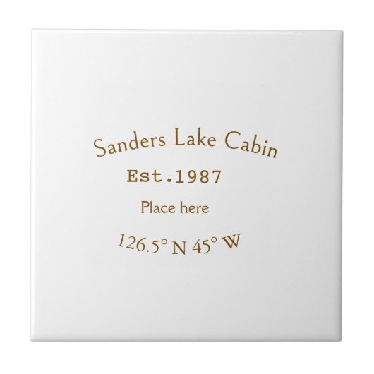 Het huis aan het meer. Datum jaar aangepaste coörd Tegeltje (Voorkant)