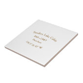 Het huis aan het meer. Datum jaar aangepaste coörd Tegeltje (Zijkant)