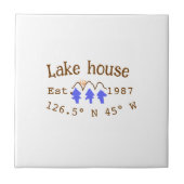 Het huis aan het meer. Datum jaar aangepaste coörd Tegeltje (Voorkant)