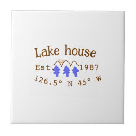 Het huis aan het meer. Datum jaar aangepaste coörd Tegeltje