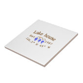 Het huis aan het meer. Datum jaar aangepaste coörd Tegeltje (Zijkant)