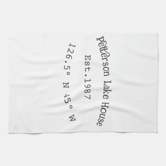 Het huis aan het meer. Datum jaar aangepaste coörd Theedoek (Horizontaal)