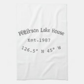 Het huis aan het meer. Datum jaar aangepaste coörd Theedoek (Verticaal)