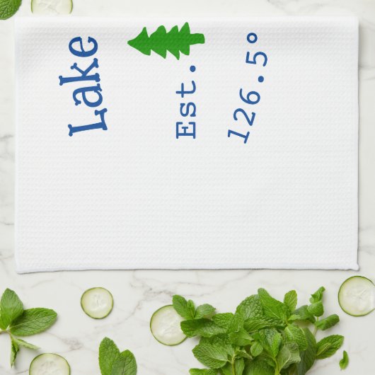 Het huis aan het meer. Datum jaar aangepaste coörd Theedoek (Gevouwen)