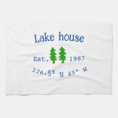 Het huis aan het meer. Datum jaar aangepaste coörd Theedoek (Horizontaal)