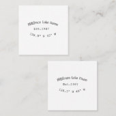 Het huis aan het meer. Datum jaar aangepaste coörd Vierkante Visitekaartje (Voorkant / Achterkant)