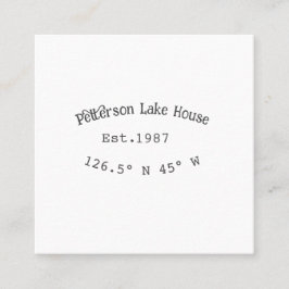Het huis aan het meer. Datum jaar aangepaste coörd Vierkante Visitekaartje