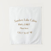 Het huis aan het meer. Datum jaar aangepaste coörd Wandkleed (Voorkant)