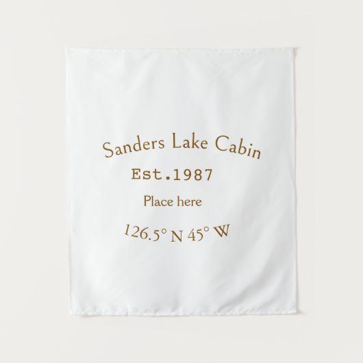 Het huis aan het meer. Datum jaar aangepaste coörd Wandkleed (Voorkant)