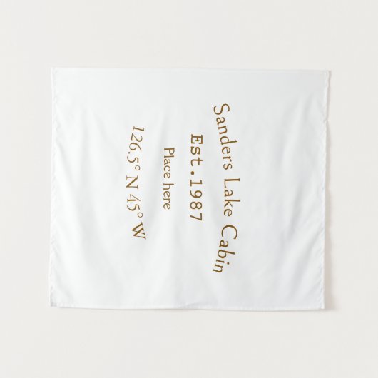 Het huis aan het meer. Datum jaar aangepaste coörd Wandkleed (Voorkant (horizontaal))