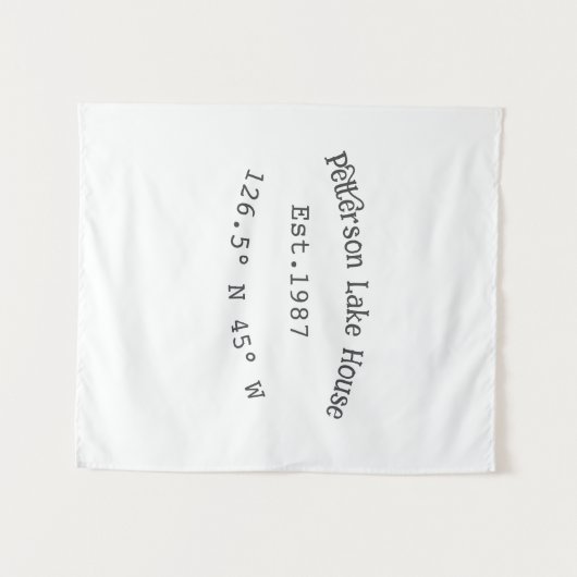 Het huis aan het meer. Datum jaar aangepaste coörd Wandkleed (Voorkant (horizontaal))