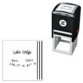 Het huis aan het meer. Datum jaar aangepaste coörd Zelfinktende Stempel (In situ)