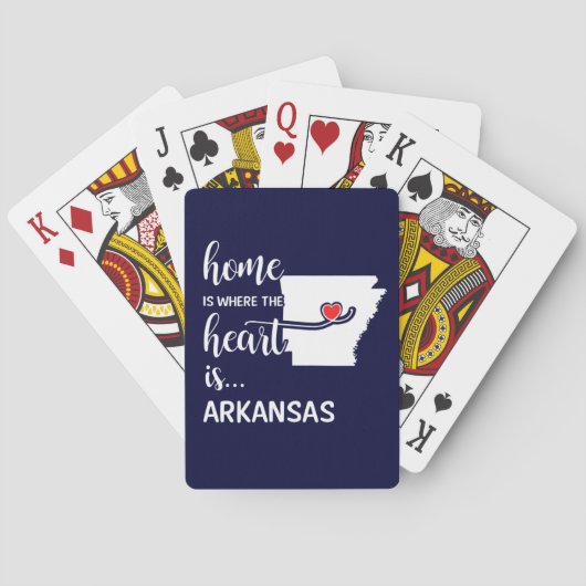 Het huis Arkansas is waar het hart is Pokerkaarten (Achterkant)