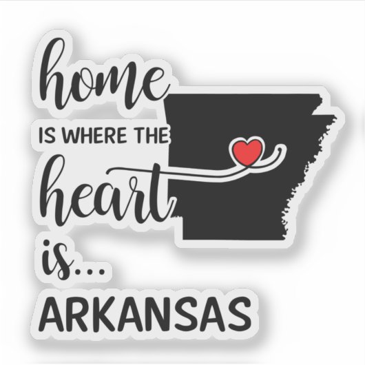 Het huis Arkansas is waar het hart is Sticker (Voorkant)
