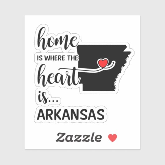 Het huis Arkansas is waar het hart is Sticker (Vel)