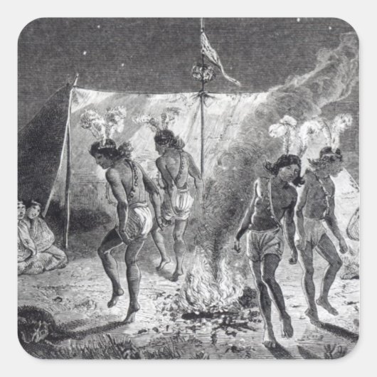 Het " Huis" en Dance Vierkante Sticker (Voorkant)