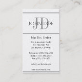 Het Huis/het Monogram van het Platina van de Visitekaartje (Achterkant)