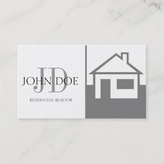 Het Huis/het Monogram van het Platina van de Visitekaartje (Voorkant)