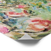 Het huis in de tuin van het roos door Claude Monet Poster (Hoek)