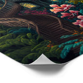 Het huis in een tropisch paradijs poster (Hoek)