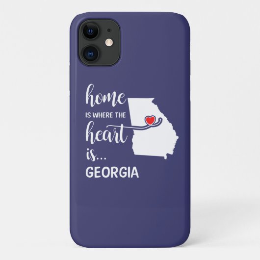 Het huis in Georgië is waar het hart ligt Case-Mate iPhone Case (Achterkant)