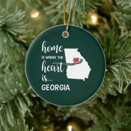 Het huis in Georgië is waar het hart ligt Keramisch Ornament