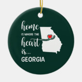 Het huis in Georgië is waar het hart ligt Keramisch Ornament (Voorkant)