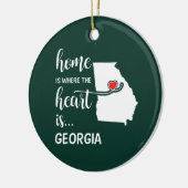 Het huis in Georgië is waar het hart ligt Keramisch Ornament (Links)