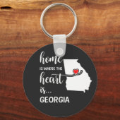 Het huis in Georgië is waar het hart ligt Sleutelhanger (Voorkant)