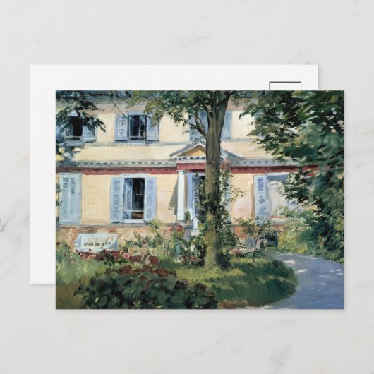 Het huis in Rueil | Édouard Manet Briefkaart (Voorkant / Achterkant)