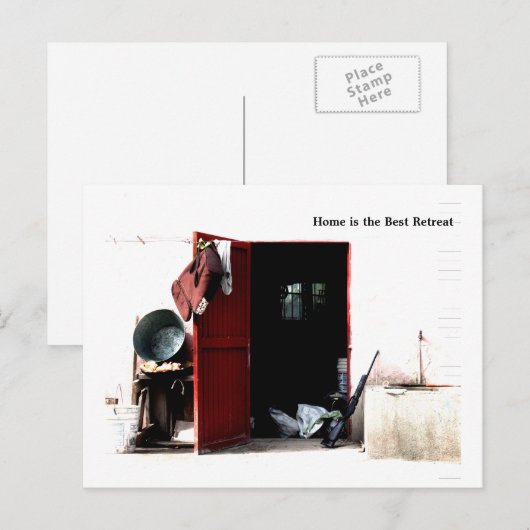 Het huis is de Beste terugtocht Briefkaart (Voorkant / Achterkant)