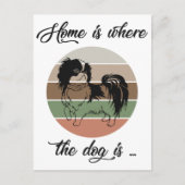 Het huis is waar de hond is, Japanse kin-hond Briefkaart (Voorkant)