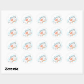 Het huis is waar de kat leeft ronde sticker (Vel)