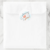 Het huis is waar de kat leeft ronde sticker (Tas)