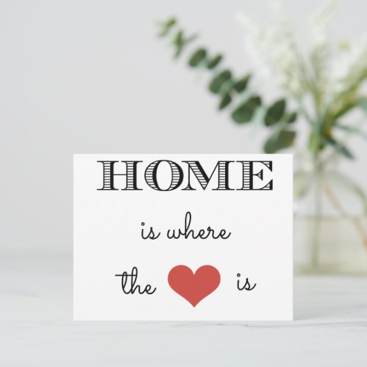 Het huis is waar het Hart is Briefkaart (Staand voorkant)