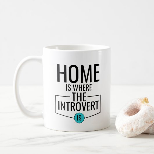 Het huis is waar Introvert Mok is (Met donut)