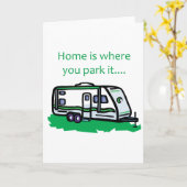 Het huis is waar u het parkeert kaart (Gele Bloem)