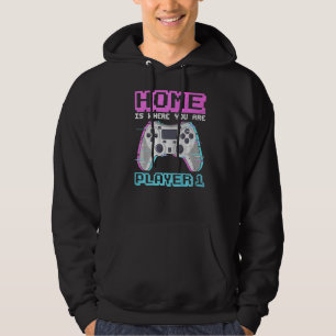 Het huis is waar u Speler 1 voor een Controlemecha Hoodie