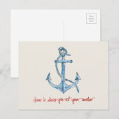 Het huis is waar u Uw Anker plaatst Briefkaart (Voorkant / Achterkant)