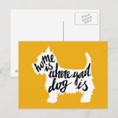 Het huis is waar Uw Hond is Briefkaart (Voorkant / Achterkant)