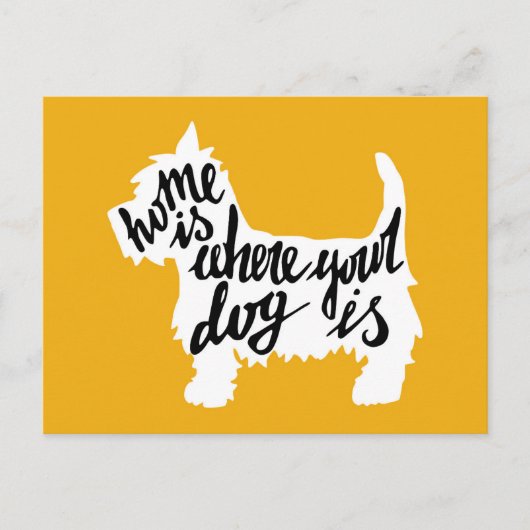 Het huis is waar Uw Hond is Briefkaart (Voorkant)