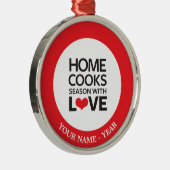 Het huis kookt Seizoen met Liefde Metalen Ornament (Rechts)