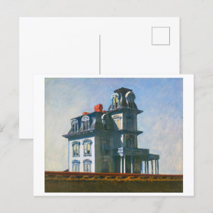 Het huis langs het spoor Edward Hopper Briefkaart