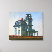 Het huis langs het spoor | Edward Hopper | Canvas Afdruk (Voorkant)