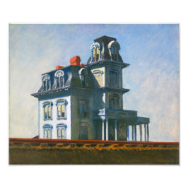 Het huis langs het spoor | Edward Hopper | Foto Afdruk