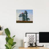 Het huis langs het spoor | Edward Hopper | Poster (Thuiskantoor)