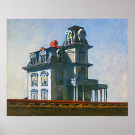 Het huis langs het spoor | Edward Hopper | Poster